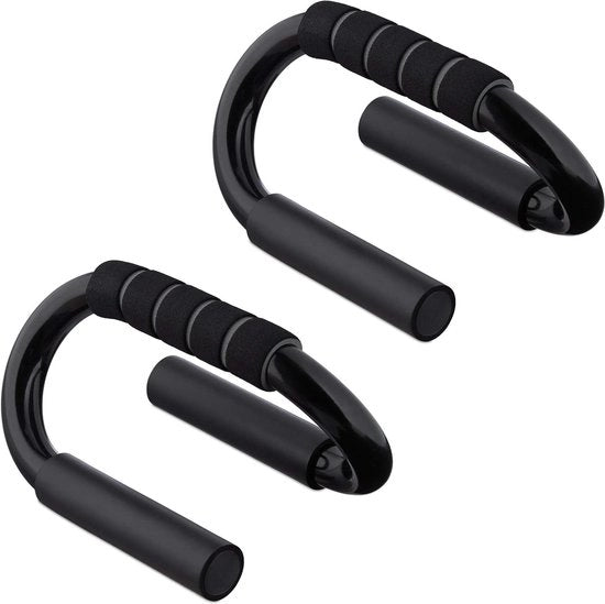 Barre di sostegno antiscivolo in metallo nero - Barre per esercizi a casa Push Up ergonomiche - 8x Barre di sostegno