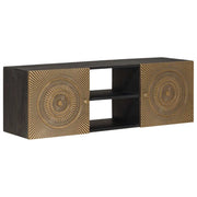 Mobile TV con lo scaffale con porta Ottone 105 x 30 x 35 cm 42020077