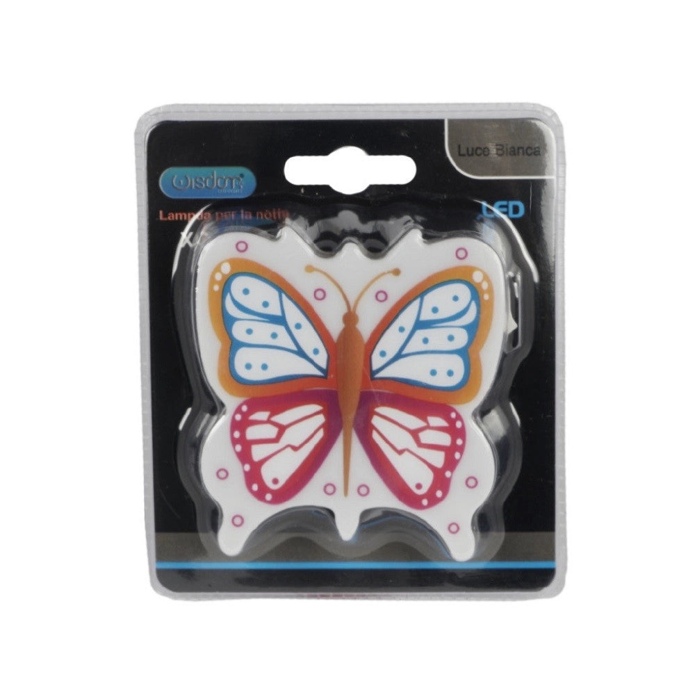 Trade Shop - Luce Led Notturna Con Forma Di Farfalla Lampada Per Cameretta Bambini Xc-1964 -