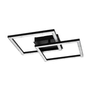 Plafoniera Moderna Lejias Acciaio Nero Luce Led Integrato 21W