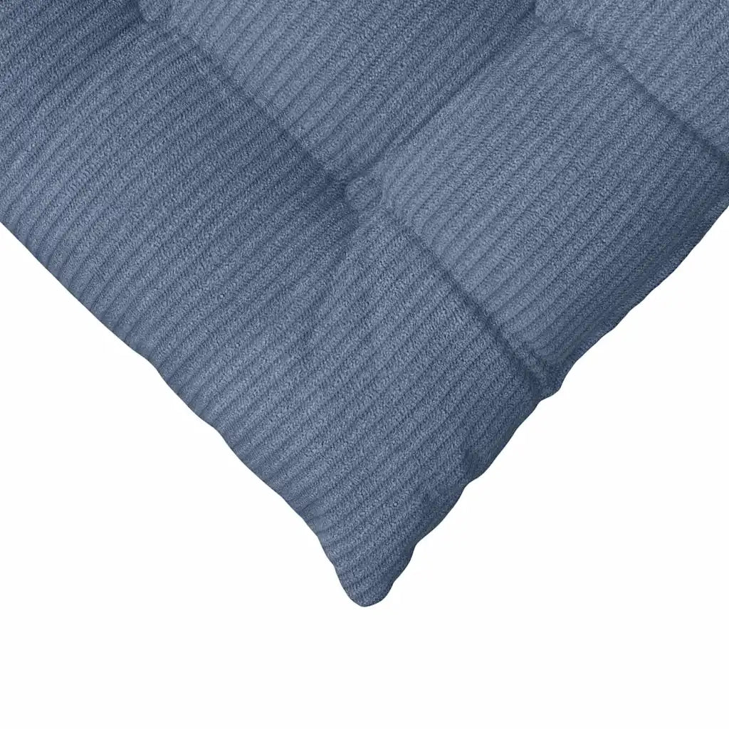 Cuscini per Seduta 4 pcs Blu 40 x 40 x 6 cm Tessuto in Cords