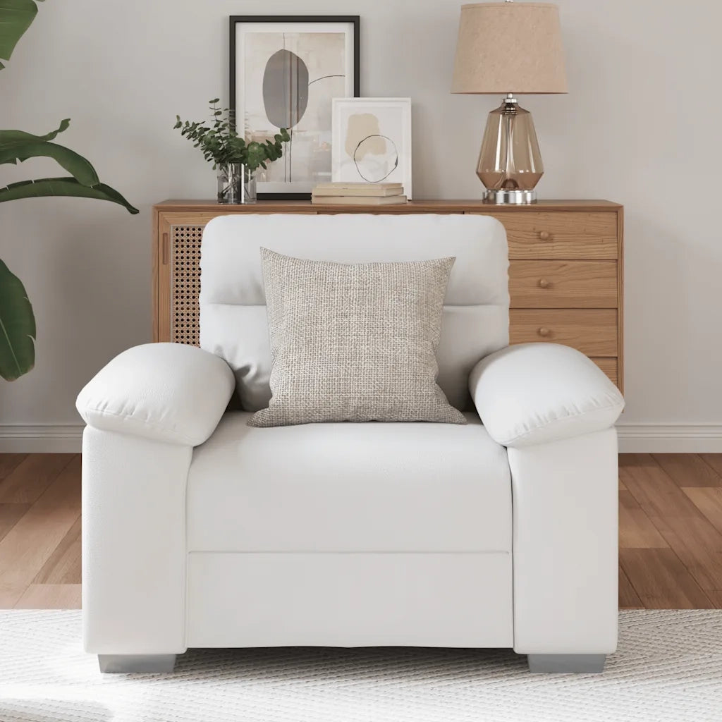 vidaXL Poltrona Bianca 60 cm in Similpelle