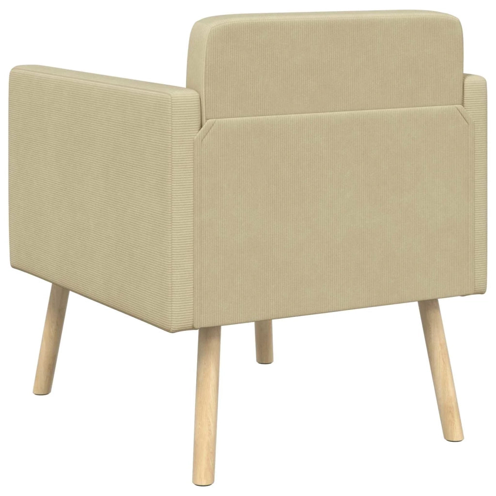 Sedia d'accento Grigio Verde Chiaro Tessuto in velluto a coste 42044812