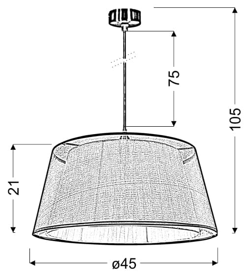 Lampada a sospensione Candellux Charlie nero Ø45 E27