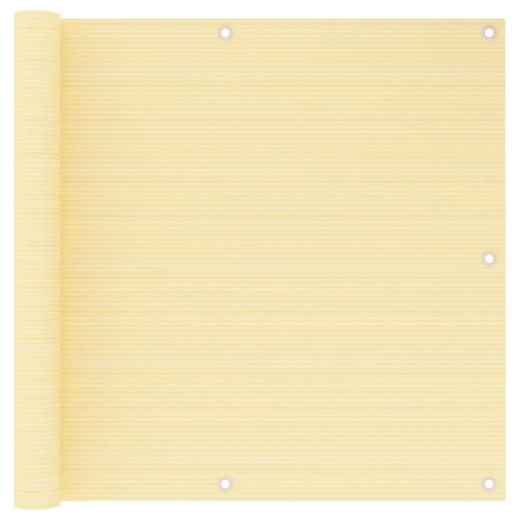Paravento da Balcone Beige 90x600 cm in HDPE