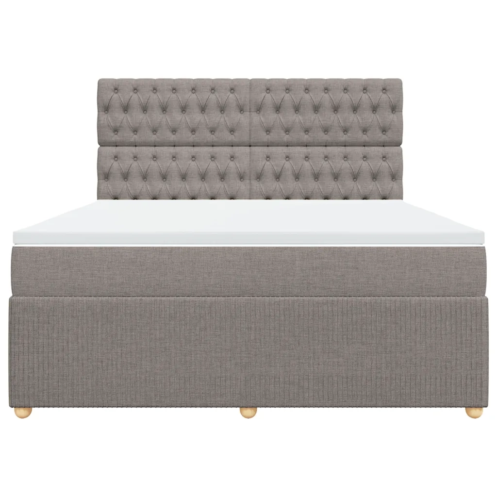 Giroletto a Molle con Materasso Tortora 180x200 cm in Tessuto 3292146