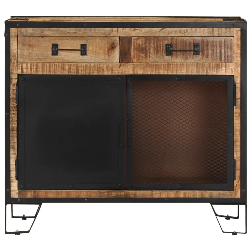Credenza 80x31x71 cm in Legno Massello di Mango Grezzo 285893