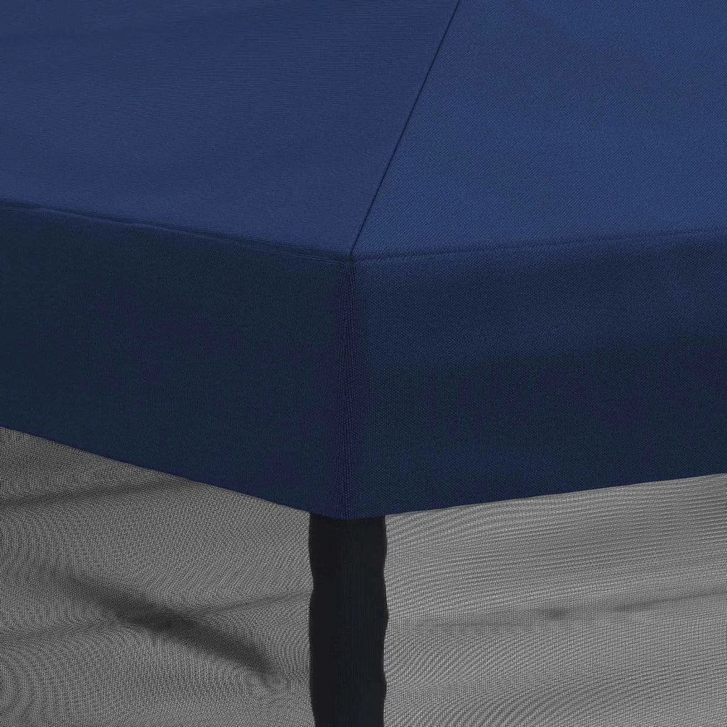 Copertura Gazebo con Pareti Laterali 6 x 3 m Blu Poliestere 190 900416