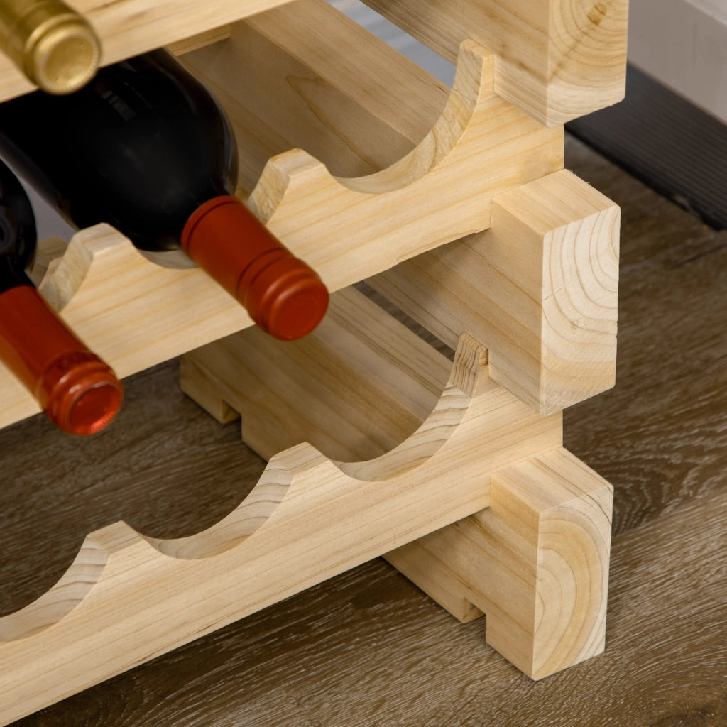 Cantinette 6 Livelli 72 Bottiglie Verticale ¨C zephmum ¨C 114x28x85 cm Legno Naturale