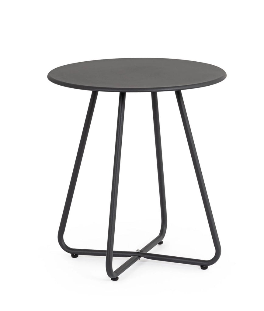 Tavolino da Esterno Ø45x50h cm in Acciaio Jable Antracite