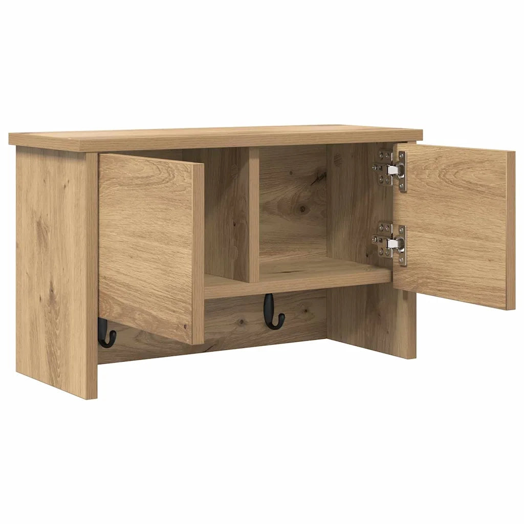 Appendiabiti a muro Rovere artigianale 50 x 20 x 30 cm 874338