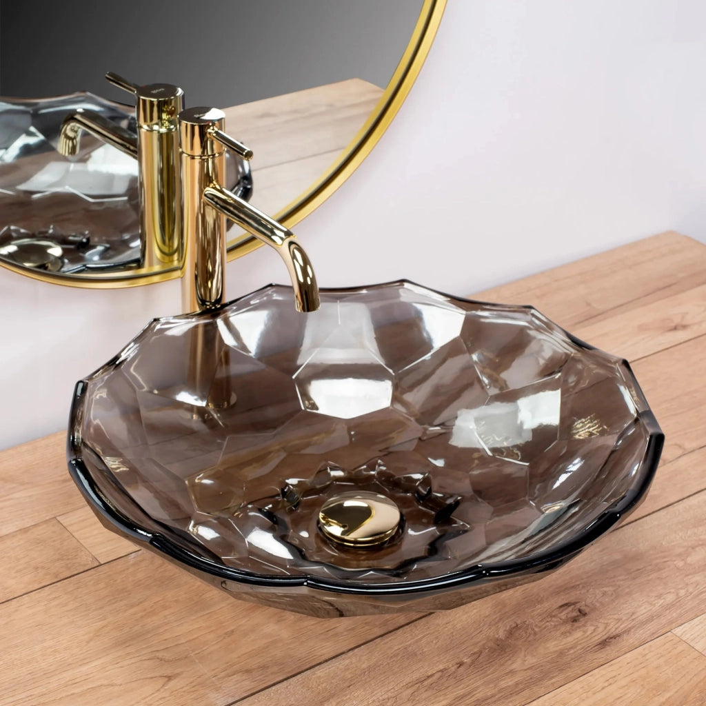 Lavabo Da Appoggio Rea Arctic Black