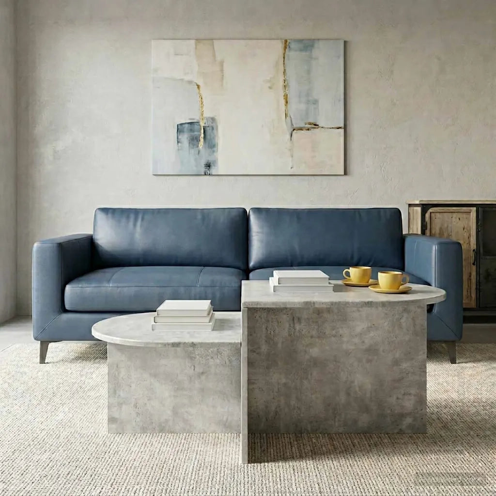 Tavolino da salotto Grigio Cemento 100 x 50 x 40 cm
