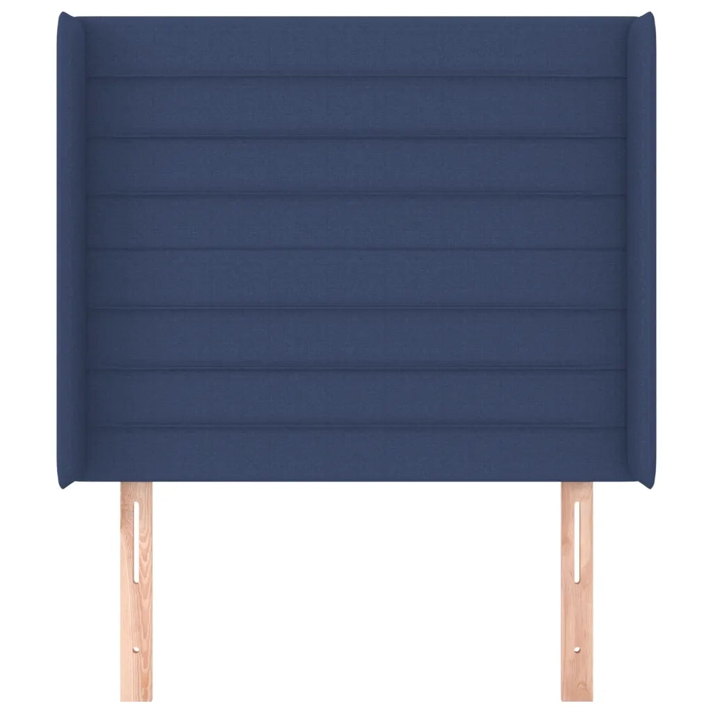 Testiera | Testata ad Orecchio Blu 83x16x118/128 cm in Tessuto