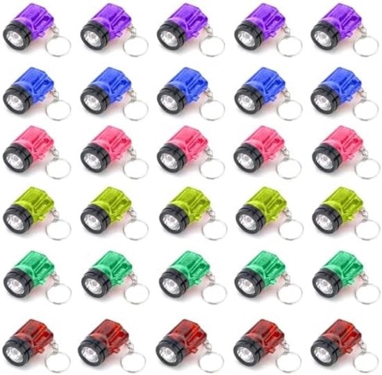 30 mini LED torce con attaccapomello - Set colorato di illuminazione compatta