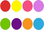 Cerchi Colorati Per Pareti - 6 Pollici - Vinyl Removibile Per Scuole - Umidità e Macchie di Tavolo - Neri per Biancheria - Pareti Adesive