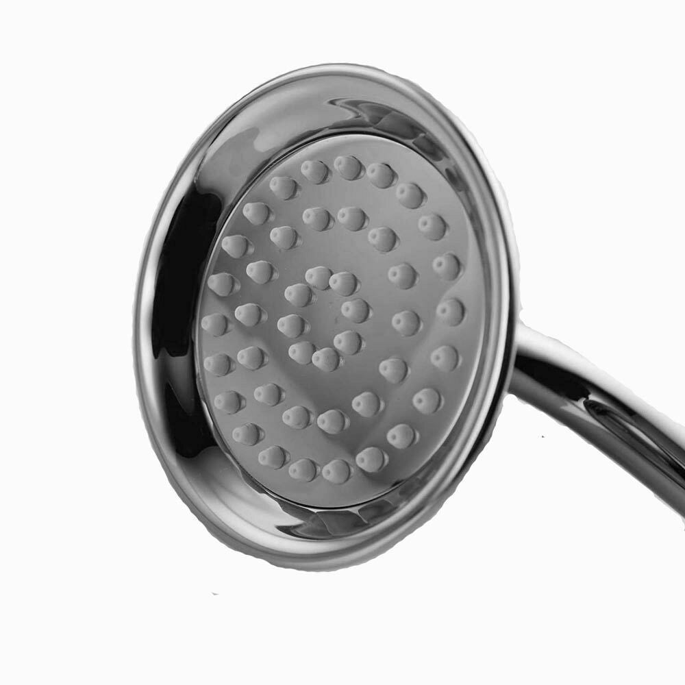 Trade Shop - Soffione Doccia Vasca Stile Retrò Abs Cromato Lucido Attacco 1/2 Doccetta 69040 -