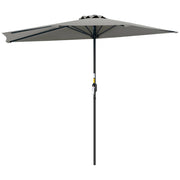 Ombrellone da Parete Mezzaluna ¨C zephmum ¨C Grigio Chiaro 2.7x2.4 m