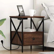 vidaXL Armadio da Notte Rovere marrone 41.5 x 40.5 x 55 cm