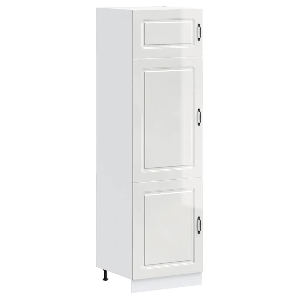 Armadio da Cucina Kalmar Bianco Lucido in Legno Multistrato