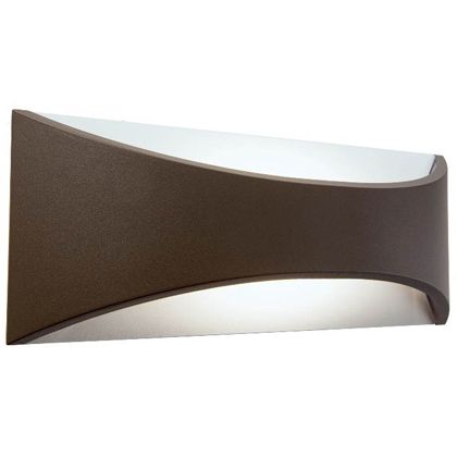 Lampada Applique Piccola Riflettente  6W a Led Cob Colore Marrone per Esterno Linea Moon Sovil