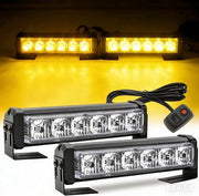 Fari Orangesi - 12V - 24V - 8 Set di Lampi - Fari di Emergenza - Camion - Camioncetta - Autobus - Lavorare in Sicurezza sulla Strada - Con Interruttore - 2 Pezzi