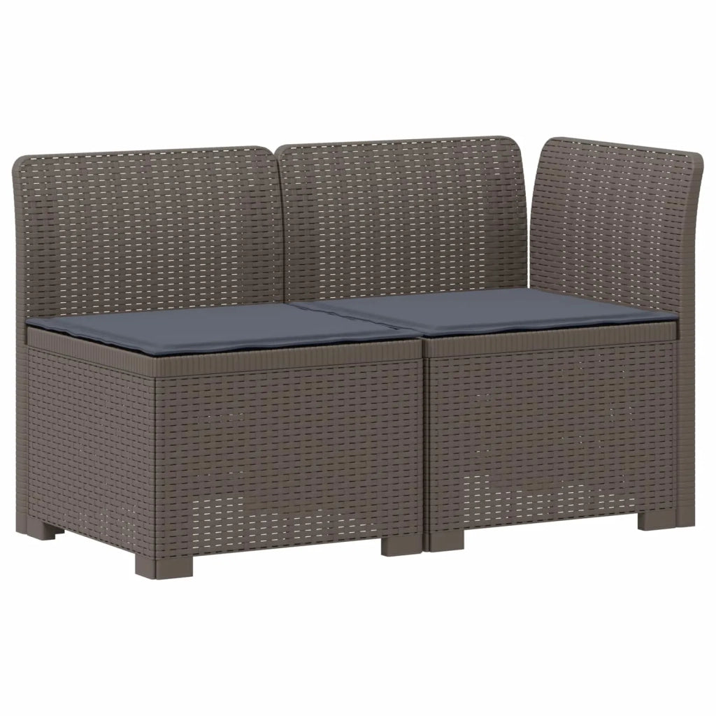 Divano da Giardino a 2 Posti con Cuscini Aspetto Rattan PP 8011939