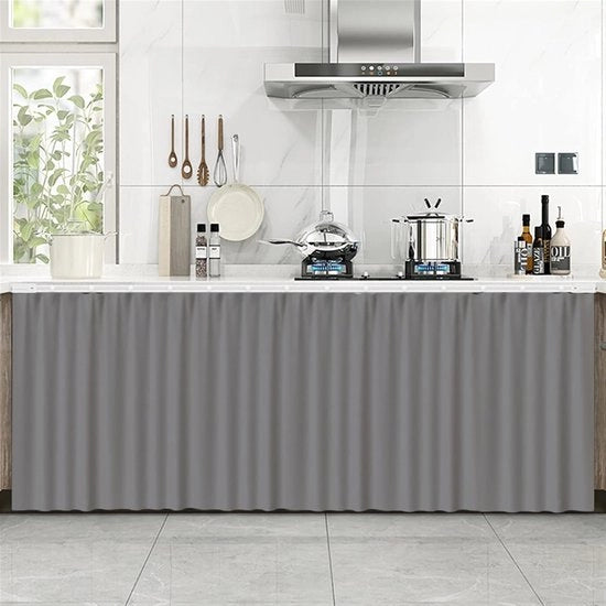 Gordini per cucina e bagno - impermeabili e adesivi - 1 pezzo - grigio - 80 x 100 cm