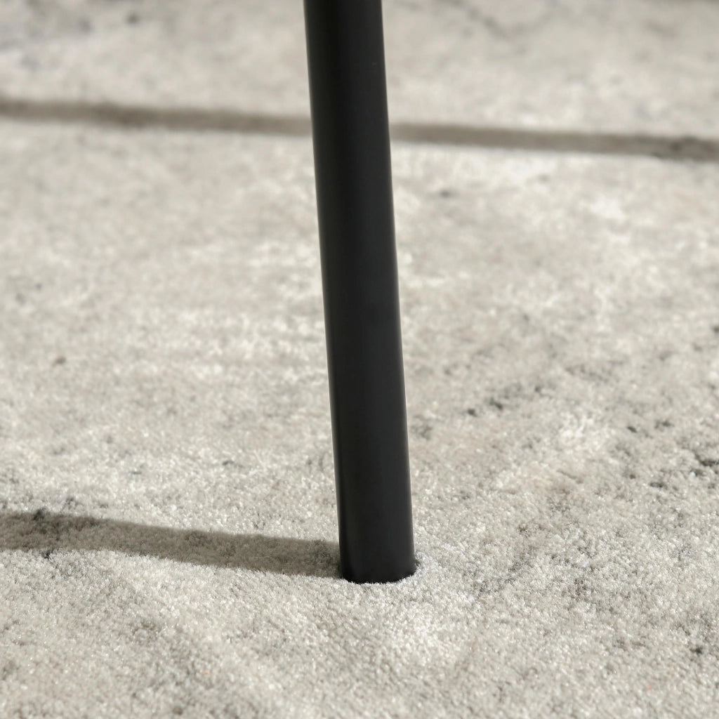 Set Tavolo e 2 Sdie da Giardino in MDF e Acciaio Nero