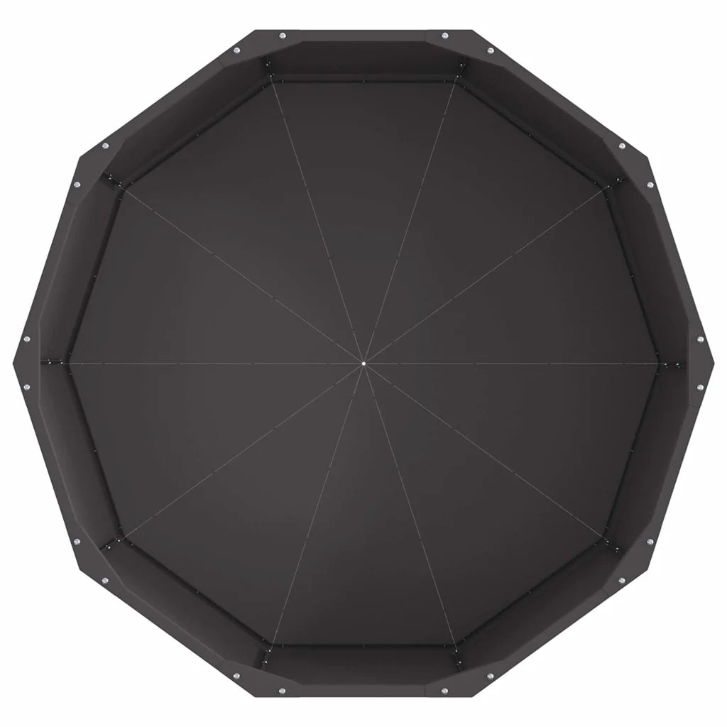 Fioriera-Vaso da Esterno-Contenitore per Piante Nero 90 x 90 x 35 cm Acciaio