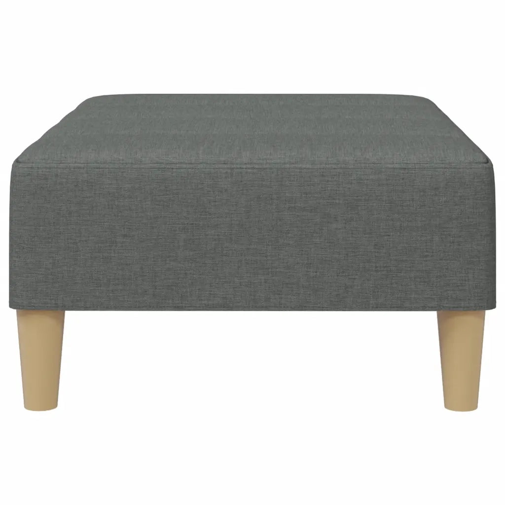Poggiapiedi Grigio Scuro 77x55x31 cm in Tessuto