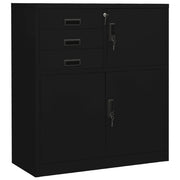 Armadio per Ufficio Nero 90x40x102 cm in Acciaio cod mxl 50144