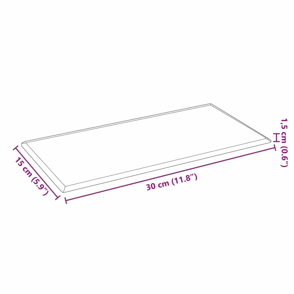 Testiera da Parete 12 pcs Grigio 30 x 15 cm Pelle Sintetica 42046509