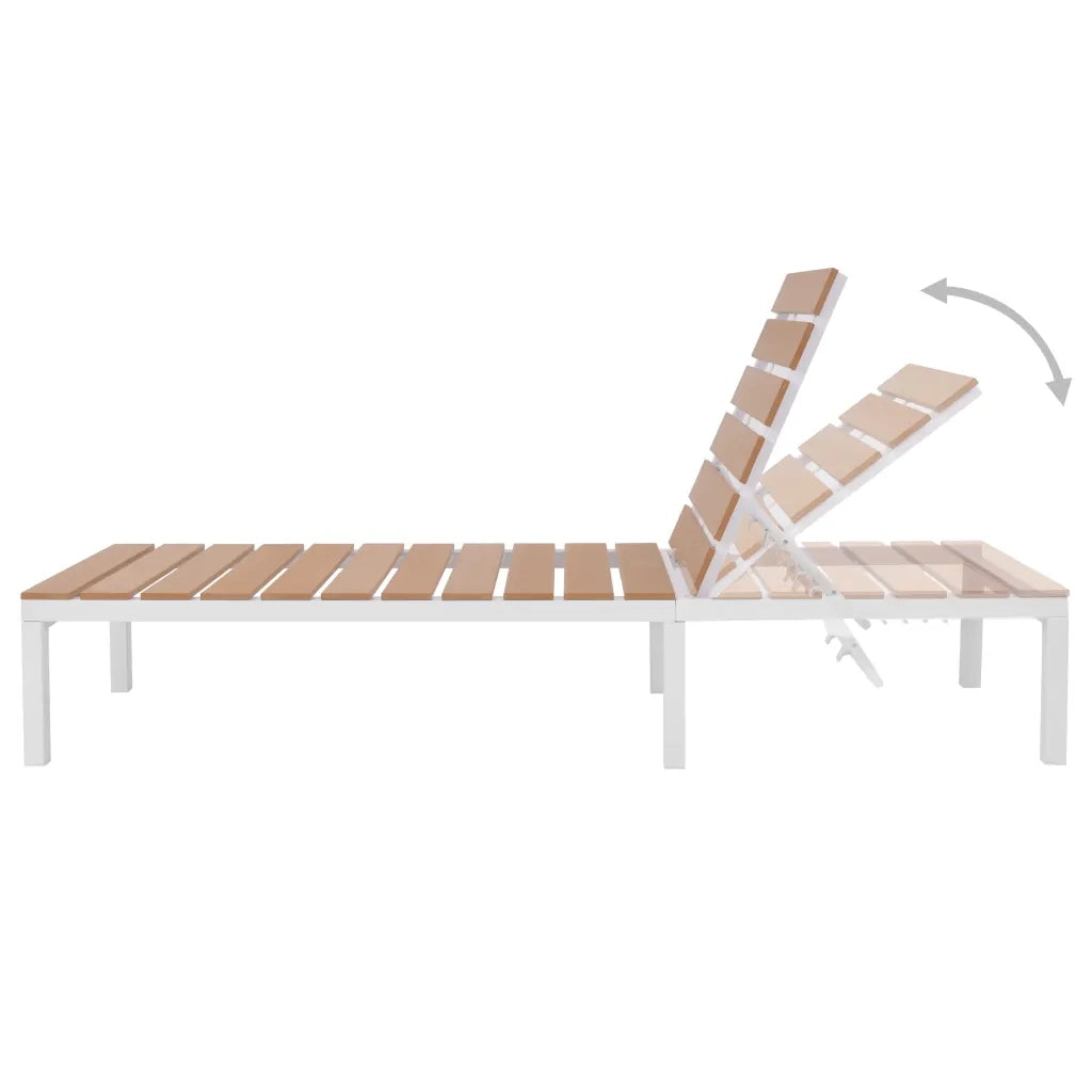 Set Divani da Giardino 5 pz con Cuscini in Alluminio e WPC cod mxl 36939
