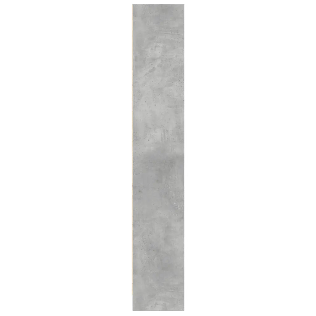 Libreria-Scaffale per Libri-Mobile di Stoccaggio Grigio Cemento 60x24x143 cm in Legno Multistrato