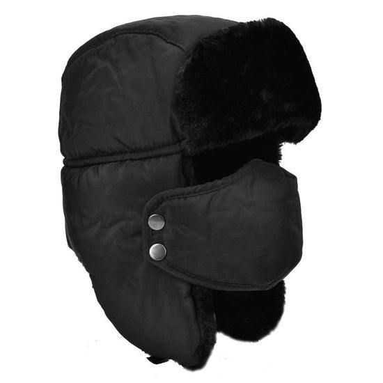 Cappello da Pilota Impermeabile - Cappello di Pelliccia - Unisex - Cappello da Neve con Protezioni per gli Occhi - Visiera Rimovibile - Resistente al Freddo fino a -40°C - Cappello a Bomber