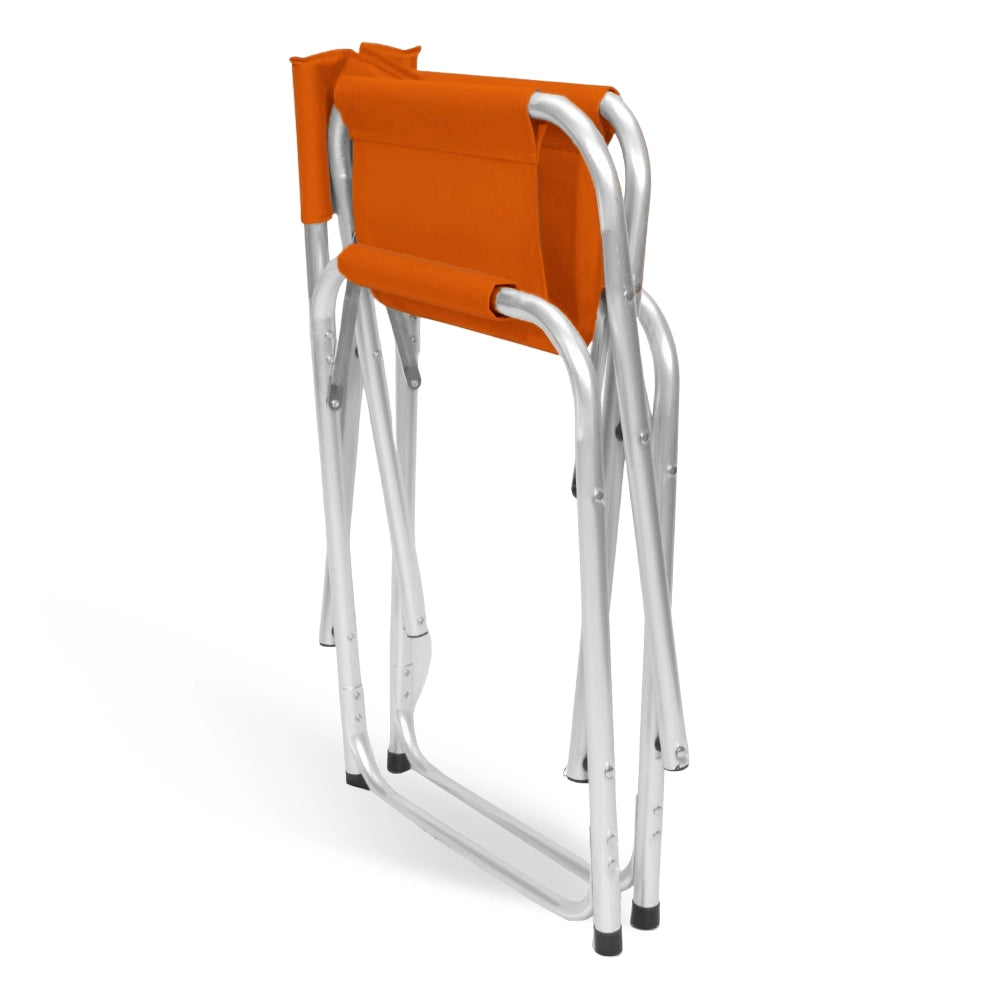 Sedia relax pieghevole Regista in alluminio rivestimento in textilene arancione