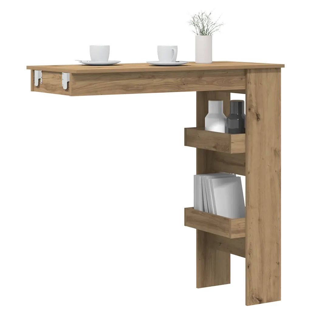 vidaXL Bancone da Muro Rovere Artigianale Legno Multistrato
