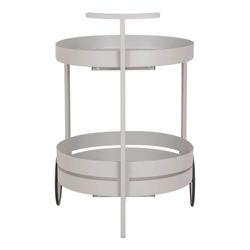 Carrello Beja, Grigio, Metallo, 42x40x61 cm