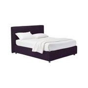 Harlow, Letto Piazza e Mezza Sfoderabile Made in Italy, Viola