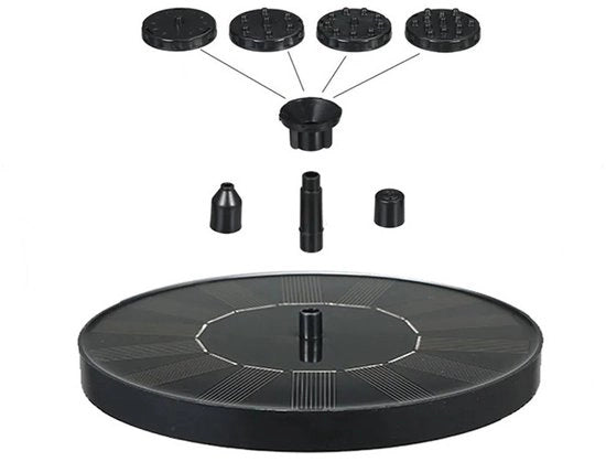 Fontana Solare a Energia Fotovoltaica - Pomp Idraulica per Giardino / Piscina / Piscina / Vasca Acquatica / Vasca per Uccelli - Getto Potente - 16 CM Fontana Idraulica