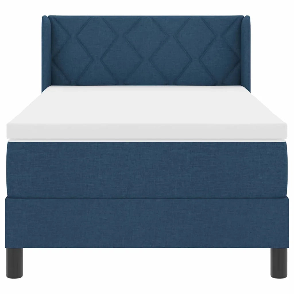 Letto a molle con testiera Blu 200 x 100 cm Tessuto 3341159