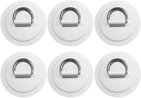 Pannelli D-Ring in Acciaio Inossidabile 6 pezzi per Kayak Accessori per Barche Inflabili Barche a Gomma Canoa SUP Deck Surfboard (Senza Adesivo)