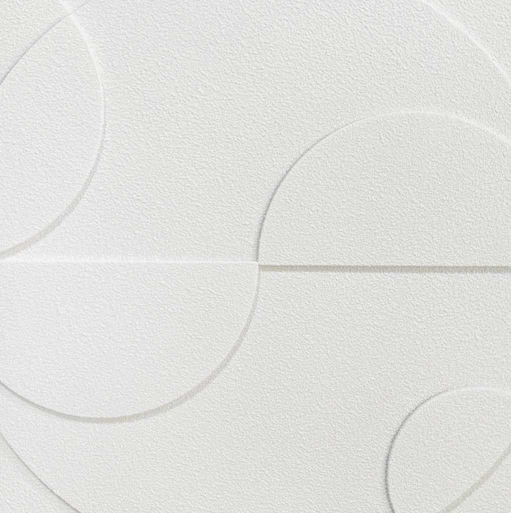 Tela incorniciata Hispanohogar in resina 3D materica geometrica bianca 60x60