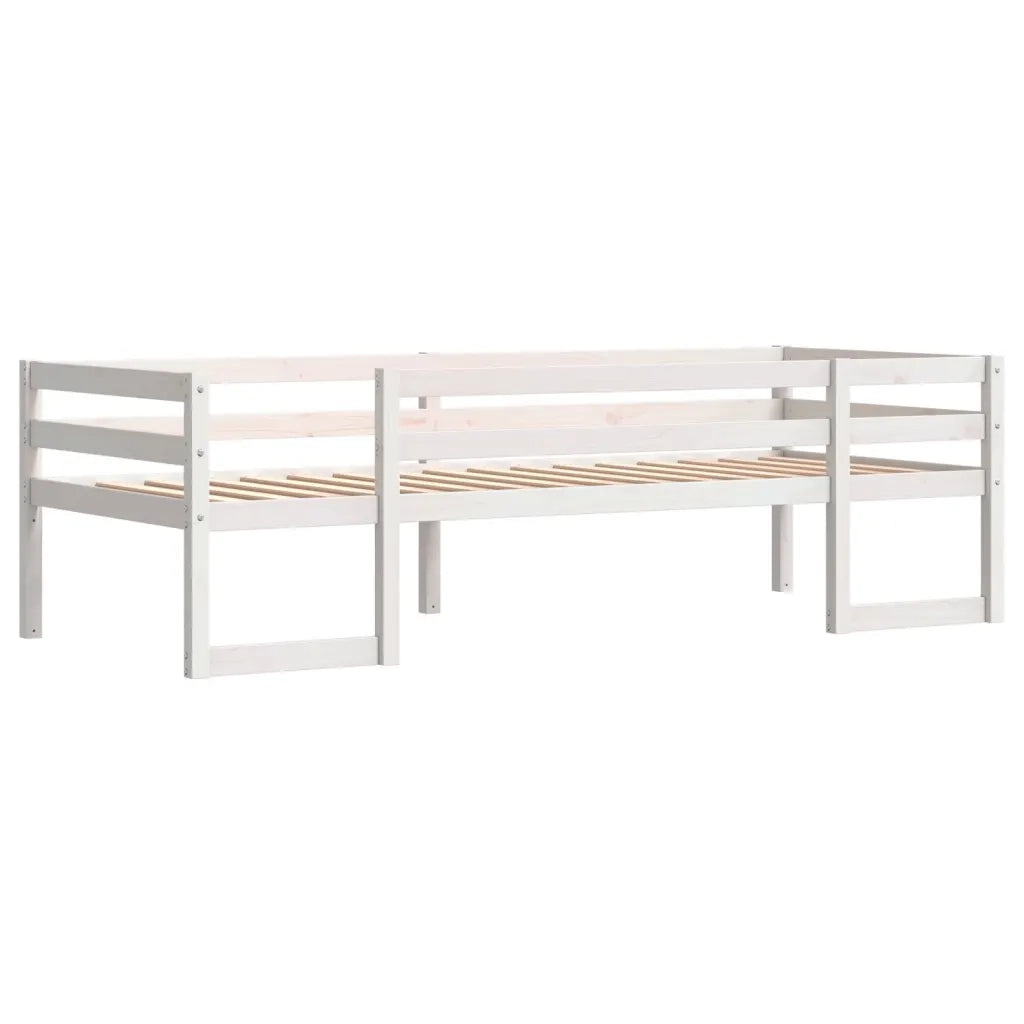 Giroletto per Bambini | Letto Infantile | Lettino Bianco 90x200cm in Legno Massello di Pino