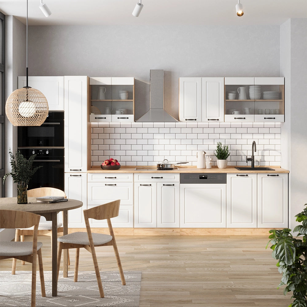 Vicco Cucina completa Casa di campagna bianca/quercia dorata 350 cm , PL Marmo