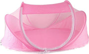Tenda anti-zanzare per bambini pieghevole con cuscino - lettino per bambini con materasso per viaggio - colore rosa