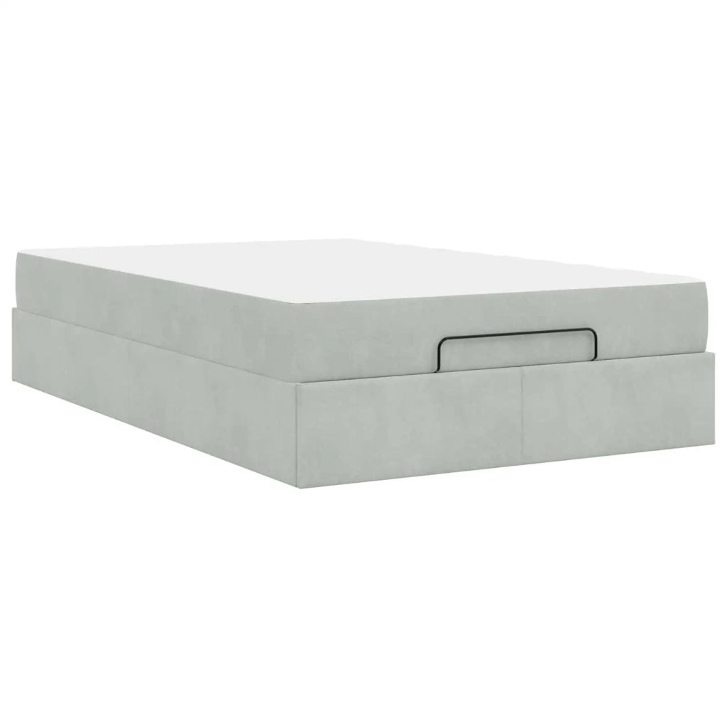 Struttura letto con materasso 2 pcs Grigio chiaro Velluto 3399558