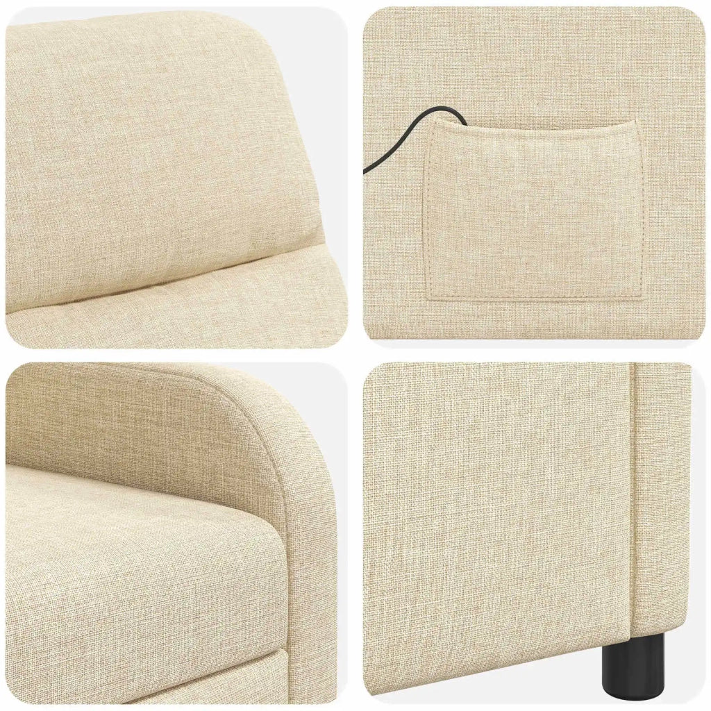 Divano Sedia-Poltrona Massaggiante Crema Tessuto 626916