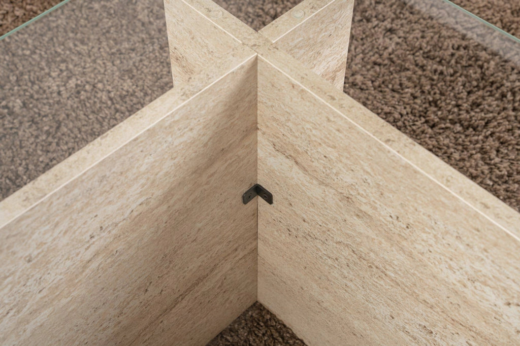 Azriel, Tavolino da Salotto Portariviste, 105x65x40h cm Beige